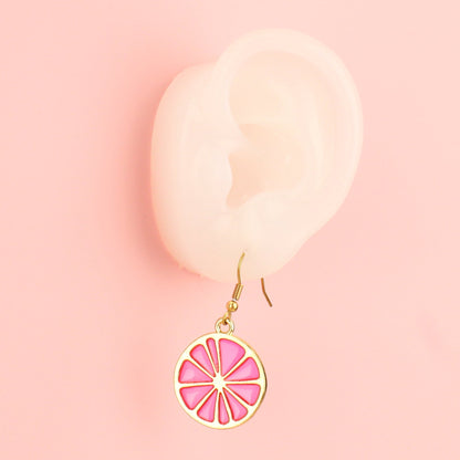 Pink Grapefruit Earrings