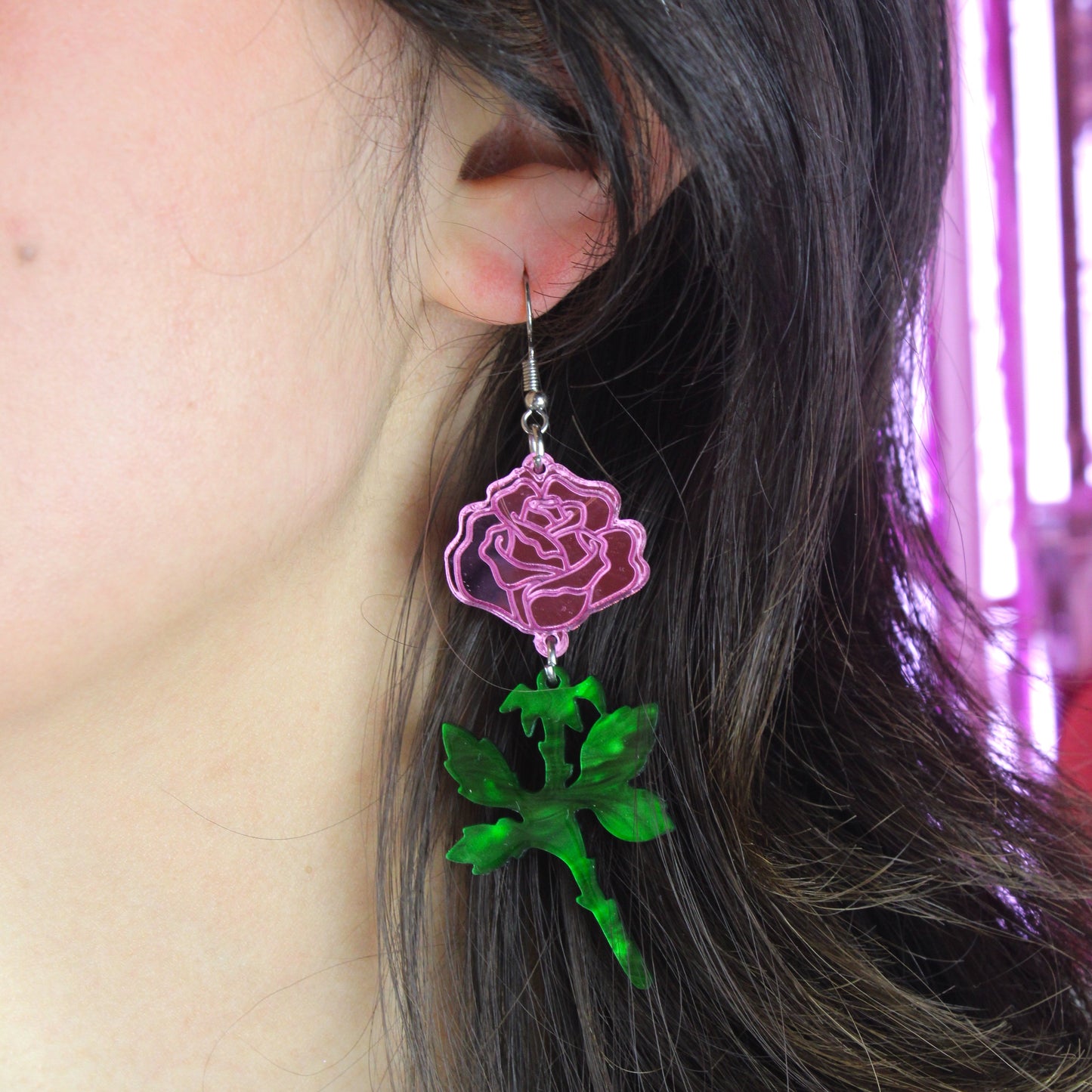 Pink Thorny for You Earrings