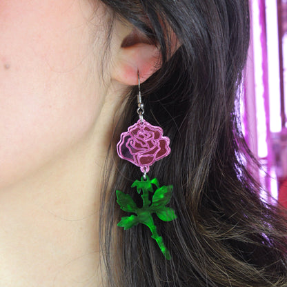 Pink Thorny for You Earrings