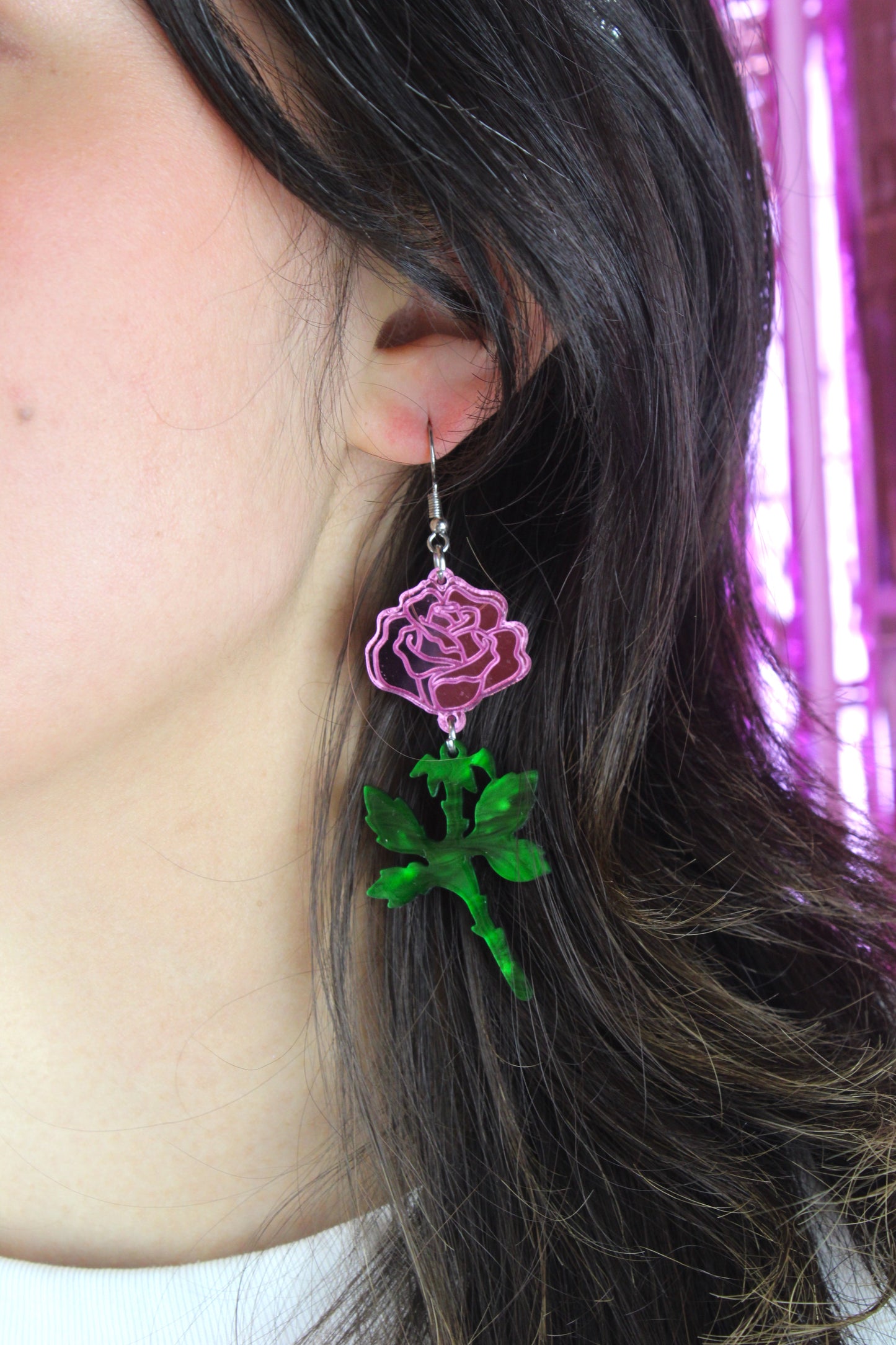 Pink Thorny for You Earrings