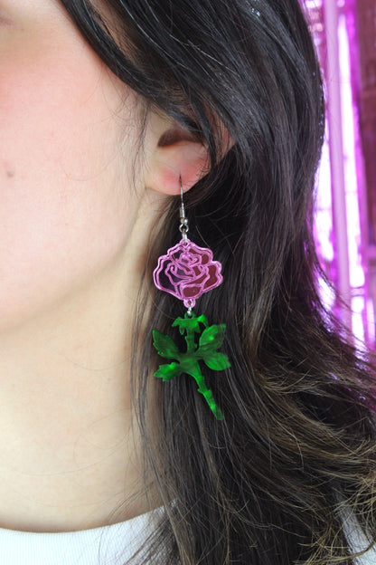 Pink Thorny for You Earrings