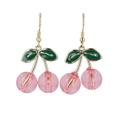 Pink Perfection Cherry Earrings