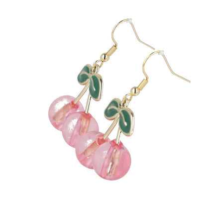 Pink Perfection Cherry Earrings