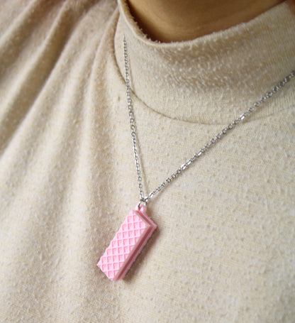 Pink Wafer Necklace