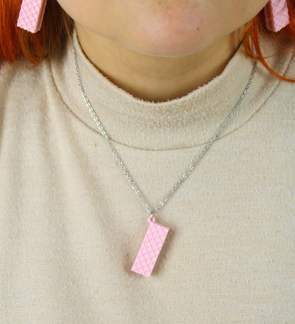 Pink Wafer Necklace