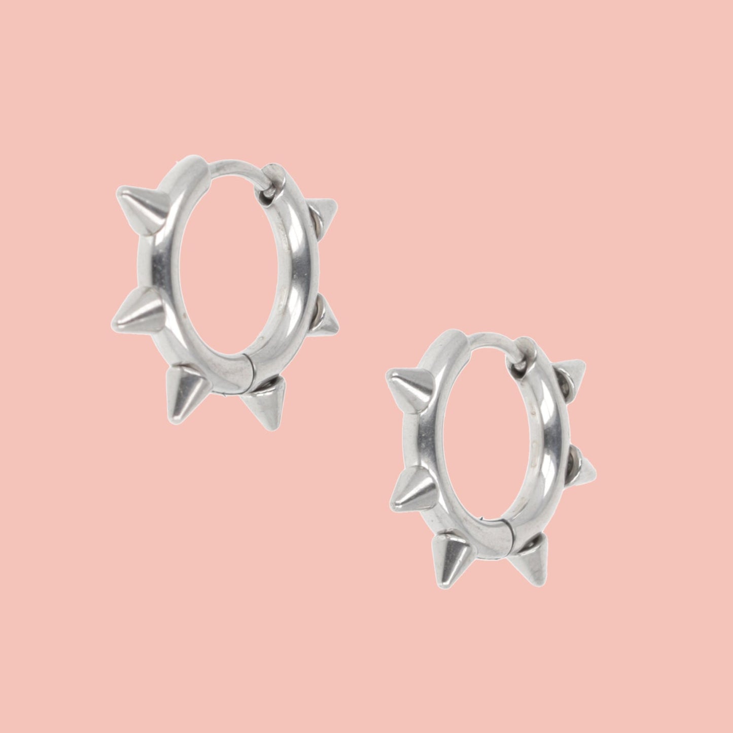 Punk-fection Spike Huggie Hoop Earrings