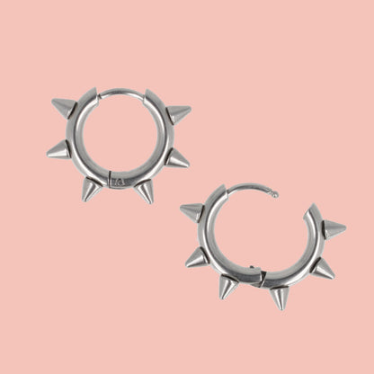 Punk-fection Spike Huggie Hoop Earrings