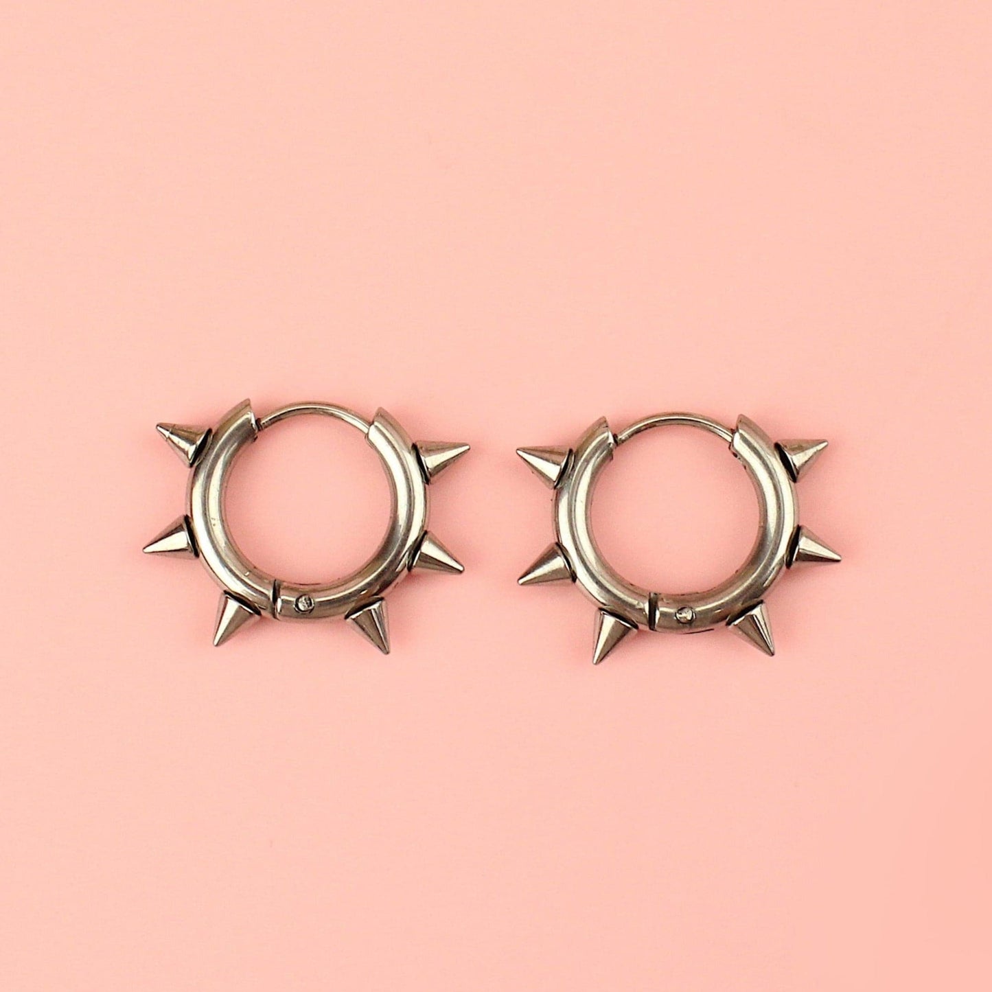 Punk-fection Spike Huggie Hoop Earrings