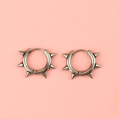 Punk-fection Spike Huggie Hoop Earrings