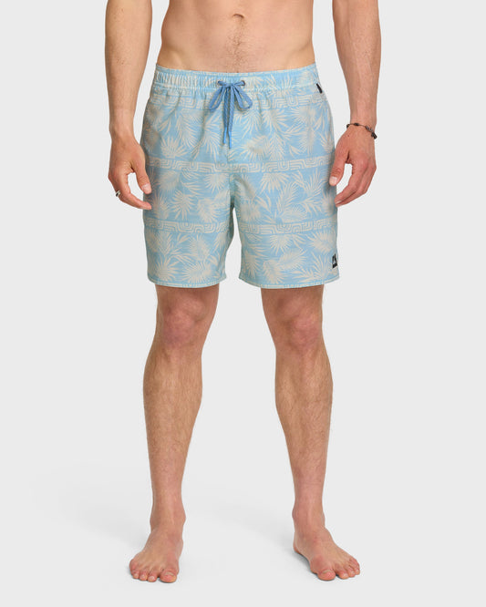 Waterman Fern Garden 17" Swim Trunks - Beach Blue