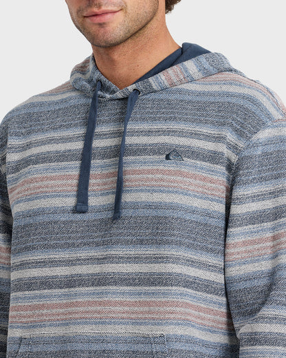 Great Otway Yarn-Dyed Stripe Pullover Hoodie - Dark Denim
