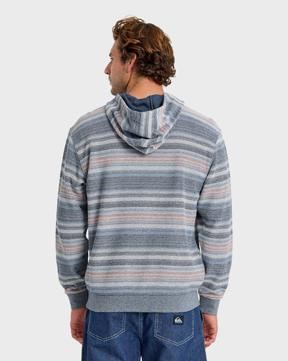 Great Otway Yarn-Dyed Stripe Pullover Hoodie - Dark Denim