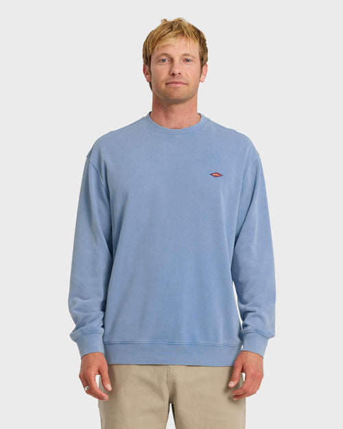 Saltwater Mineral Wash Crewneck Sweatshirt - Riviera