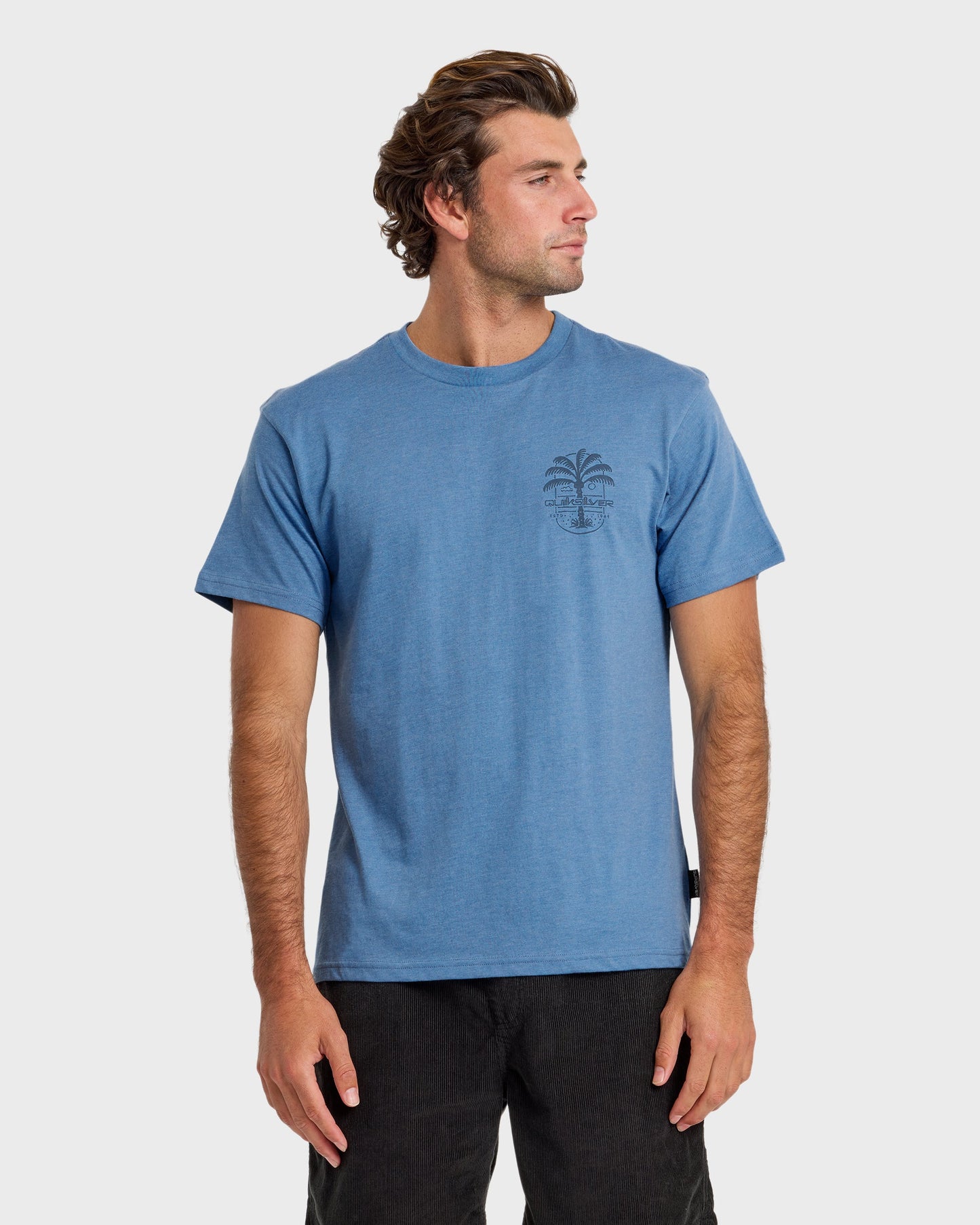Uno Palm Short Sleeve T-Shirt - Riviera Heather