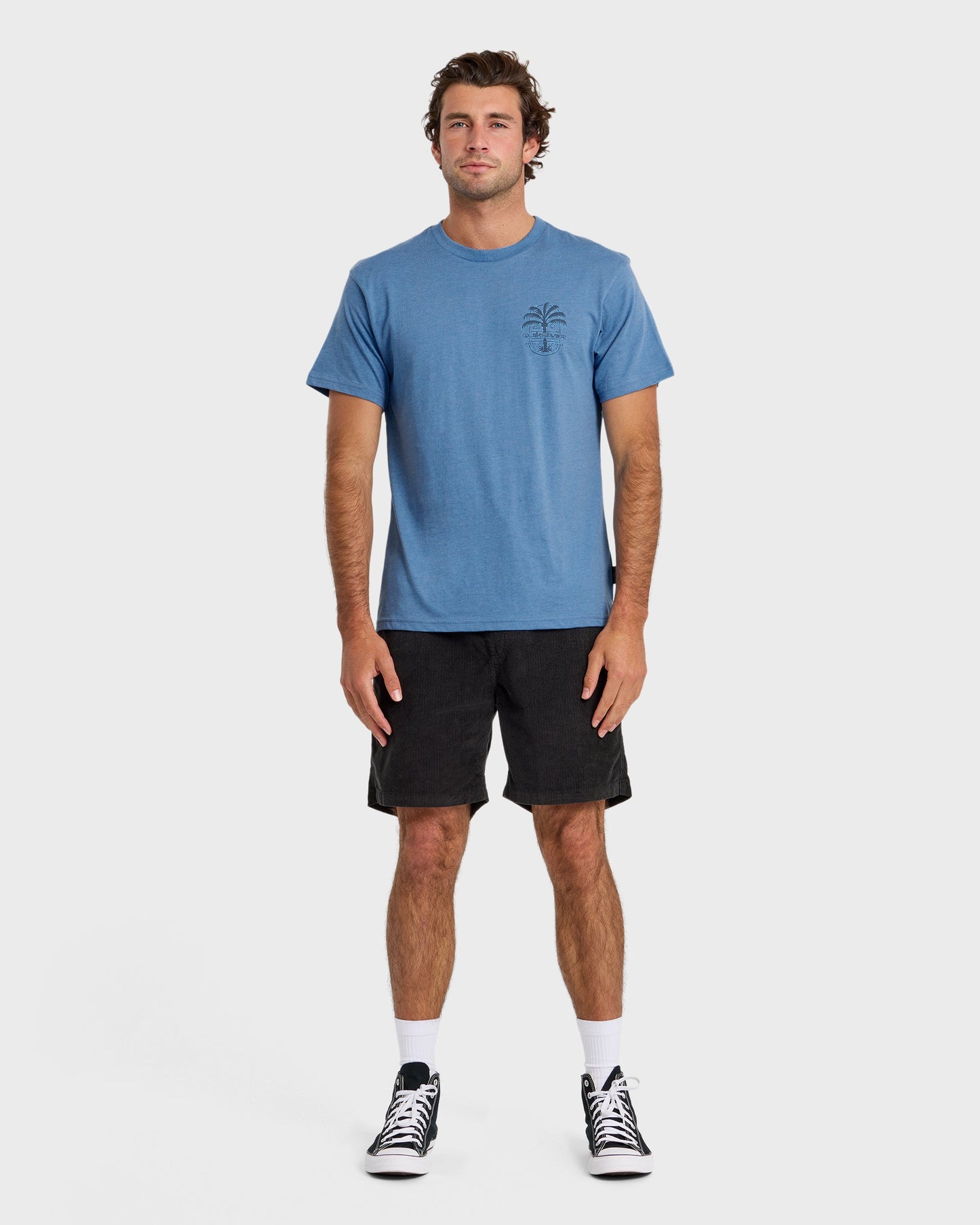 Uno Palm Short Sleeve T-Shirt - Riviera Heather