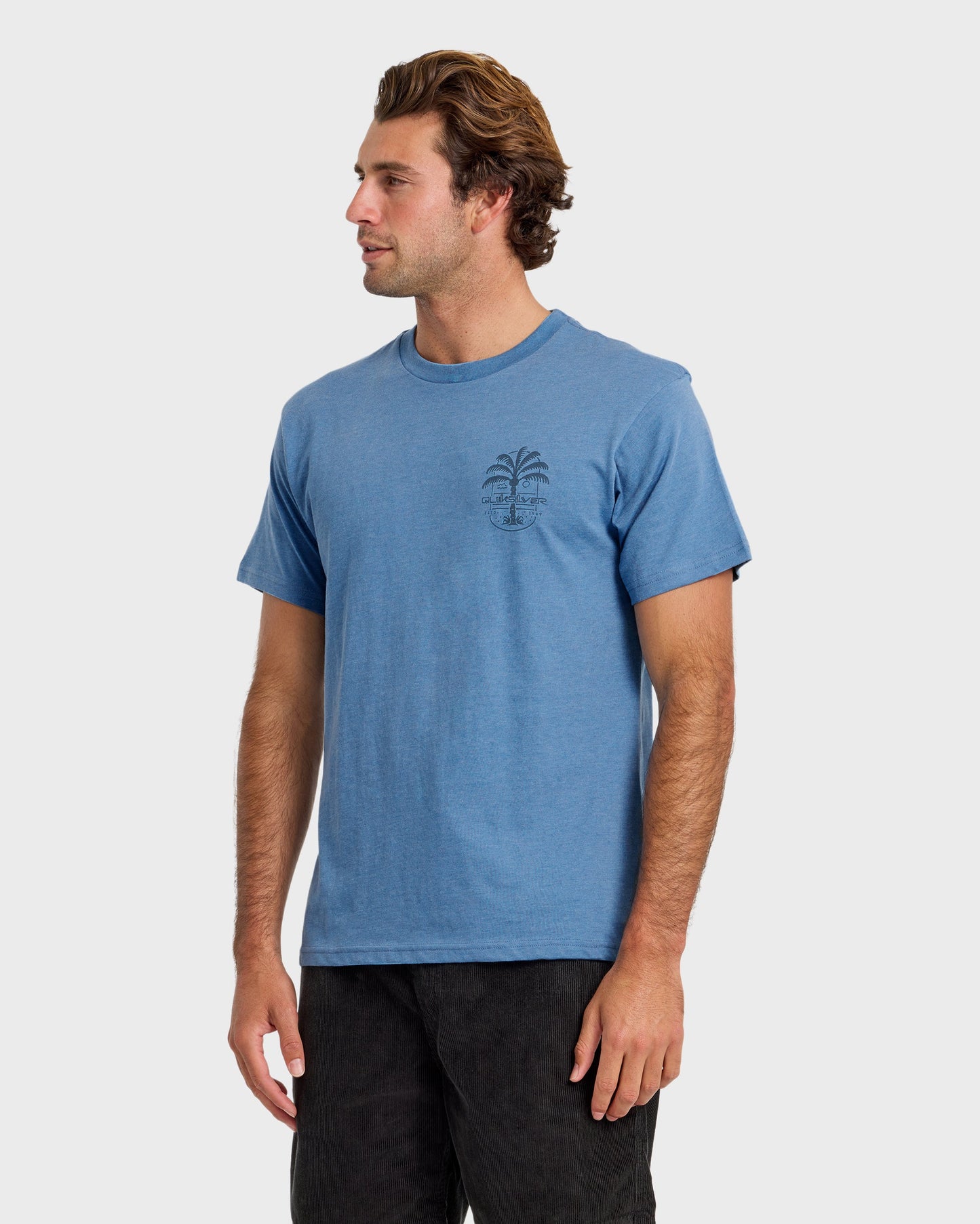 Uno Palm Short Sleeve T-Shirt - Riviera Heather