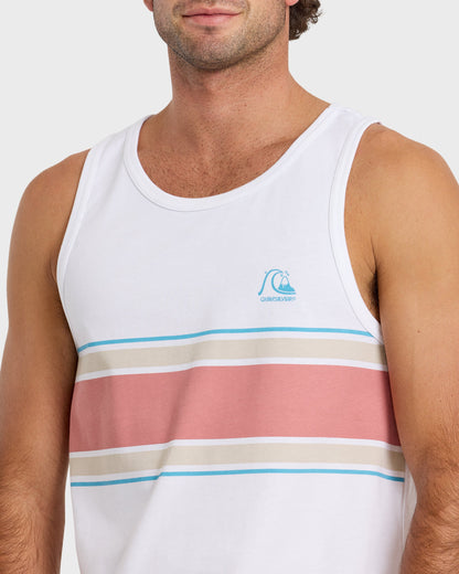 Floater Stripe Tank - White