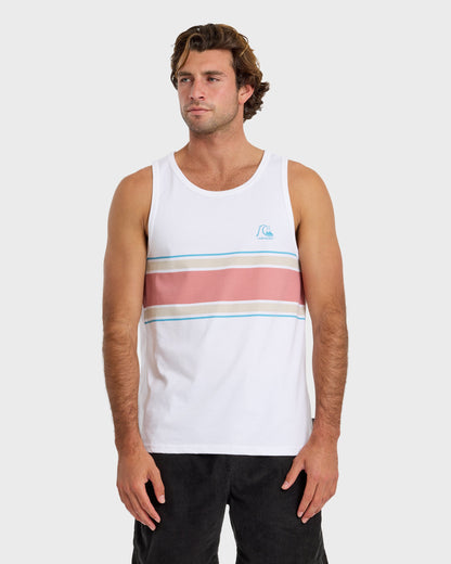 Floater Stripe Tank - White