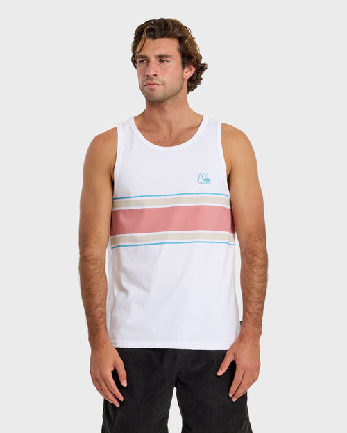 Floater Stripe Tank - White