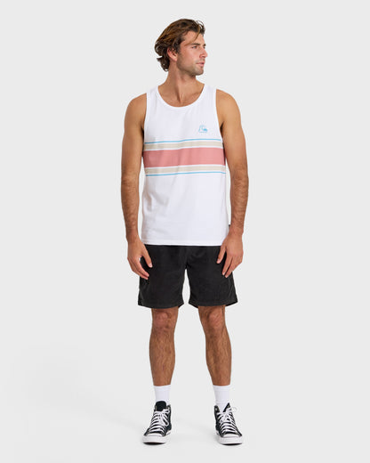 Floater Stripe Tank - White