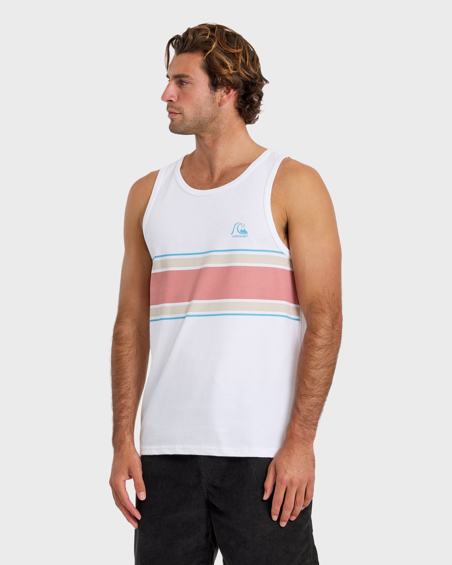Floater Stripe Tank - White