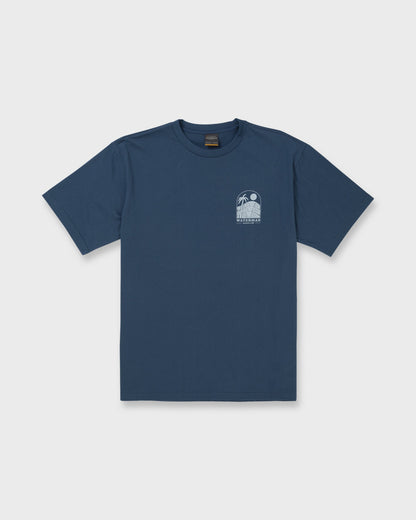 Waterman Out The Back Sueded T-Shirt - Dark Denim