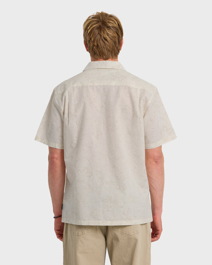 Lo-Biscus DNA Short Sleeve Camp Shirt - Snow White