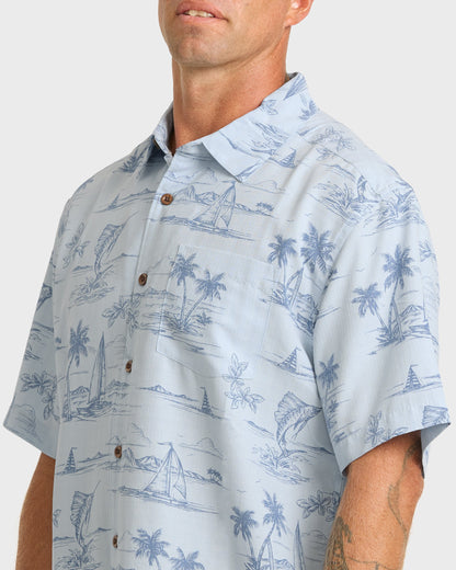 Waterman Sail Away Short Sleeve Shirt - Skyway