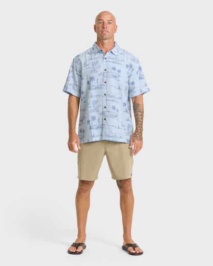 Waterman Sail Away Short Sleeve Shirt - Skyway