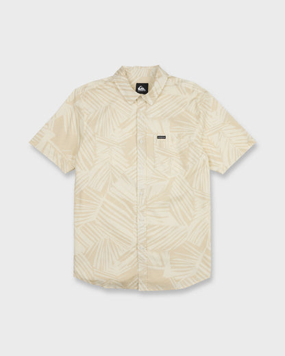 Aruba Palm Classic Stretch Short Sleeve Shirt - Snow White