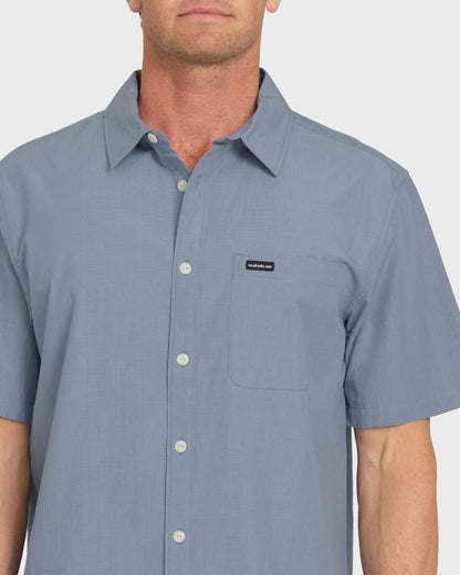 Shore Break Classic Short Sleeve Woven Button-Up Shirt - Infinity
