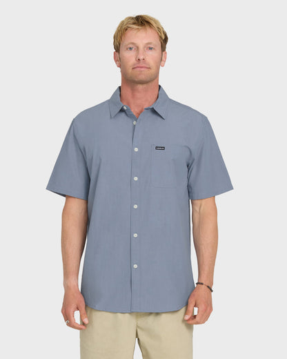 Shore Break Classic Short Sleeve Woven Button-Up Shirt - Infinity