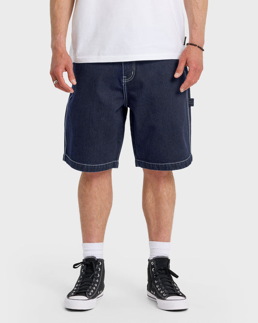 Carpenter Baggy 21" Denim Shorts - Indigo Rinse