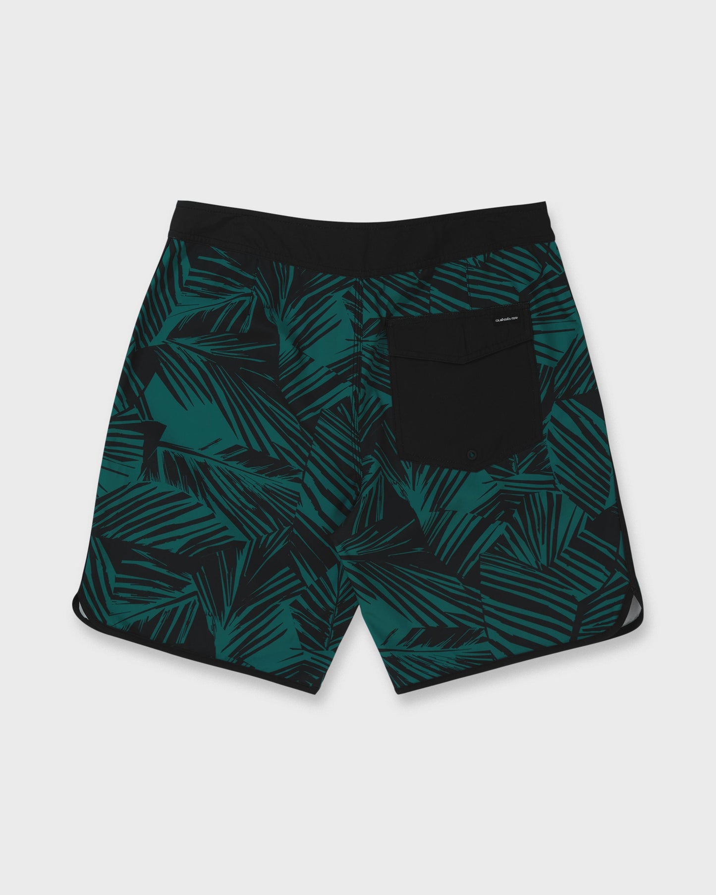 Aruba Palm Scallop 19" Boardshorts - Black