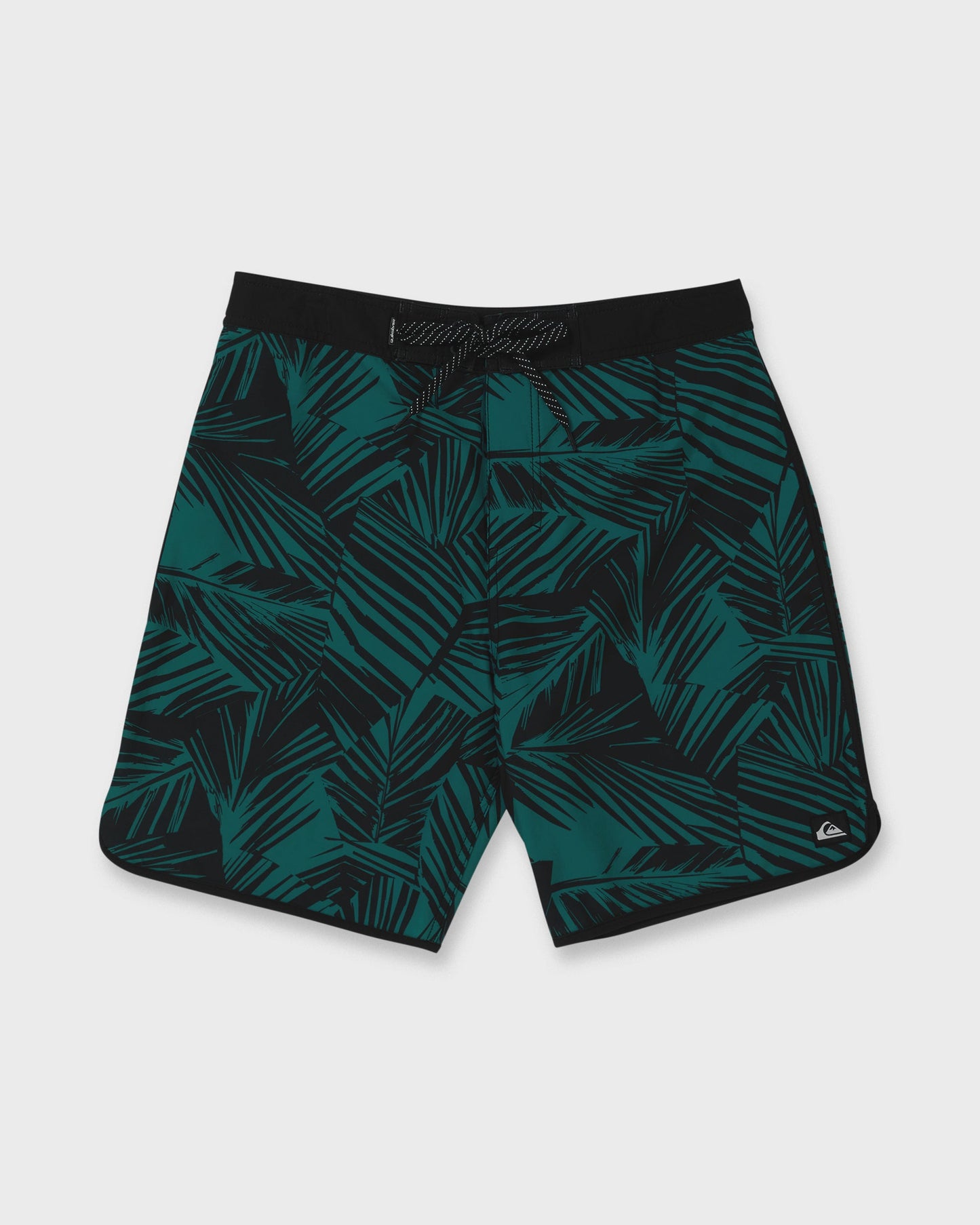Aruba Palm Scallop 19" Boardshorts - Black