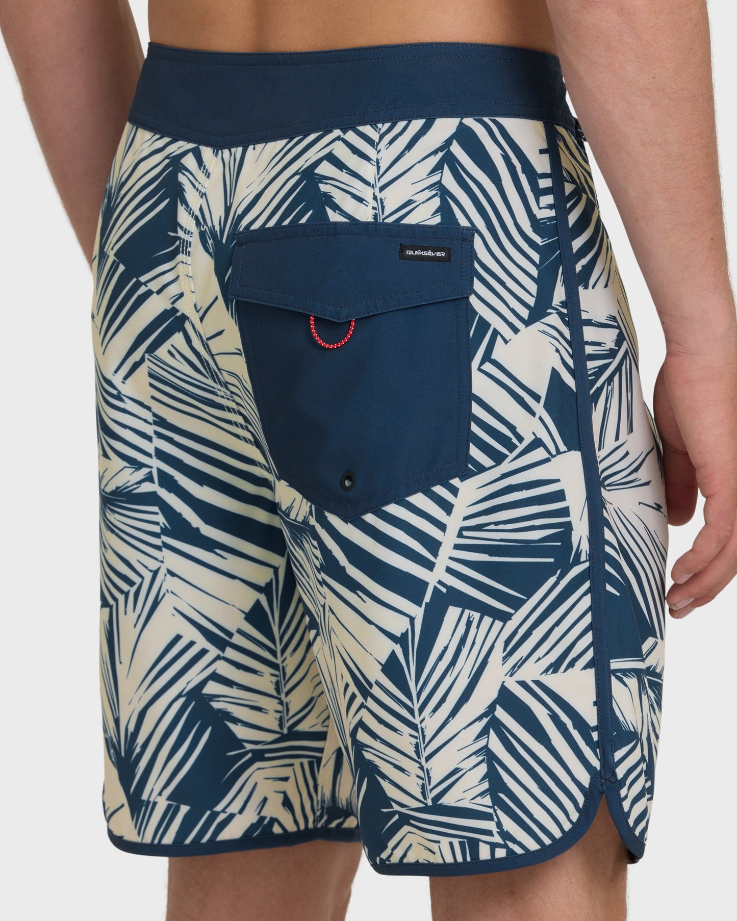 Aruba Palm Scallop 19" Boardshorts - Dark Denim
