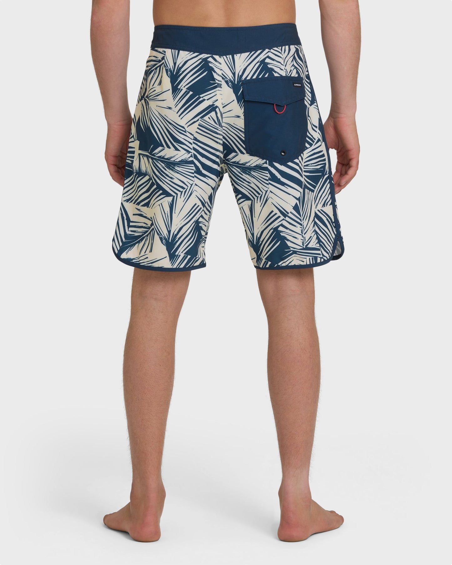 Aruba Palm Scallop 19" Boardshorts - Dark Denim