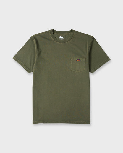 Saltwater Pigment-Dyed Short Sleeve Pocket Tee - Grape Leaf