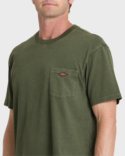 Saltwater Pigment-Dyed Short Sleeve Pocket Tee - Grape Leaf