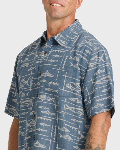 Waterman Topanga Short Sleeve Shirt - Dark Denim