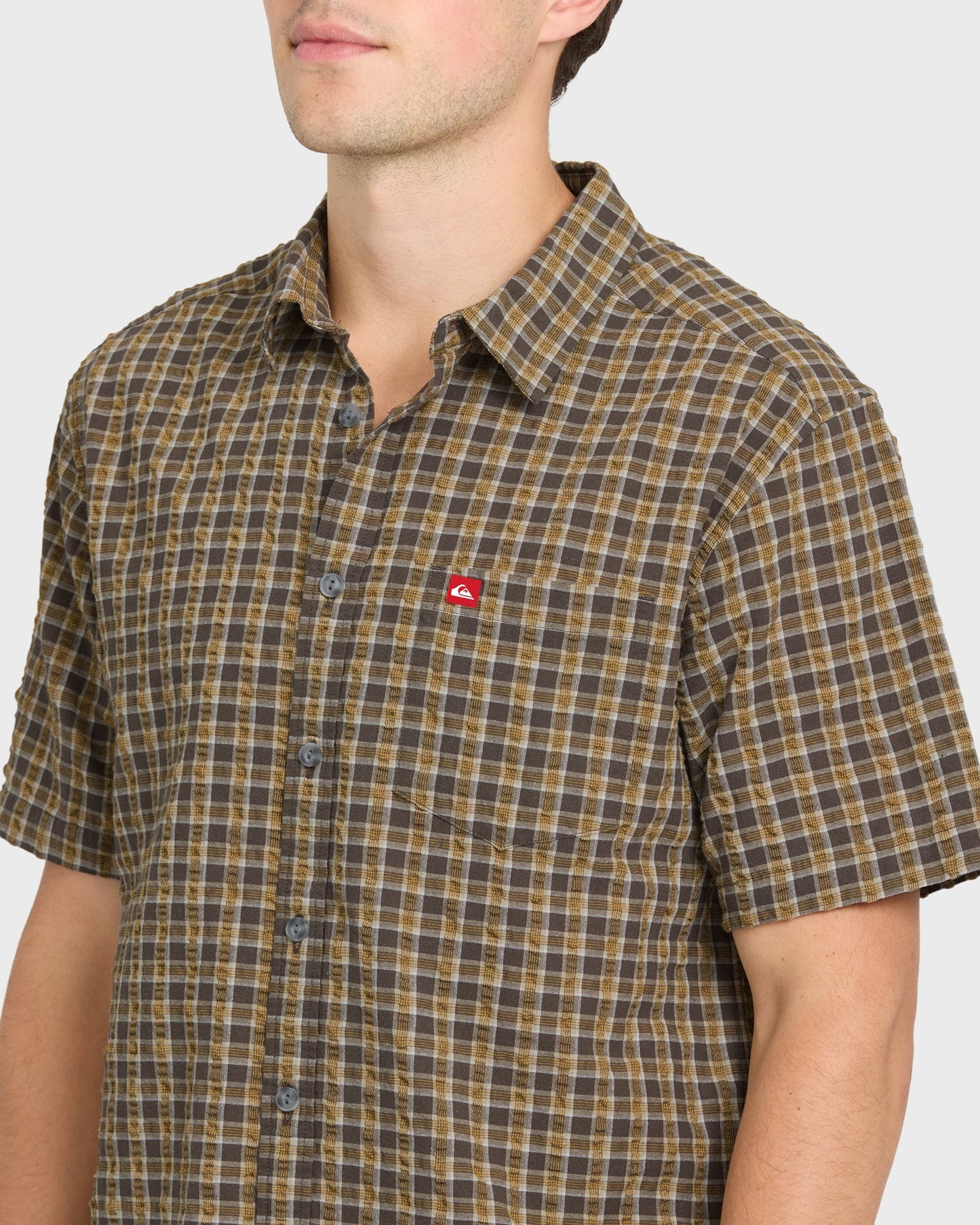 Young Guns Button-Up Short Sleeve Shirt - Major Brown