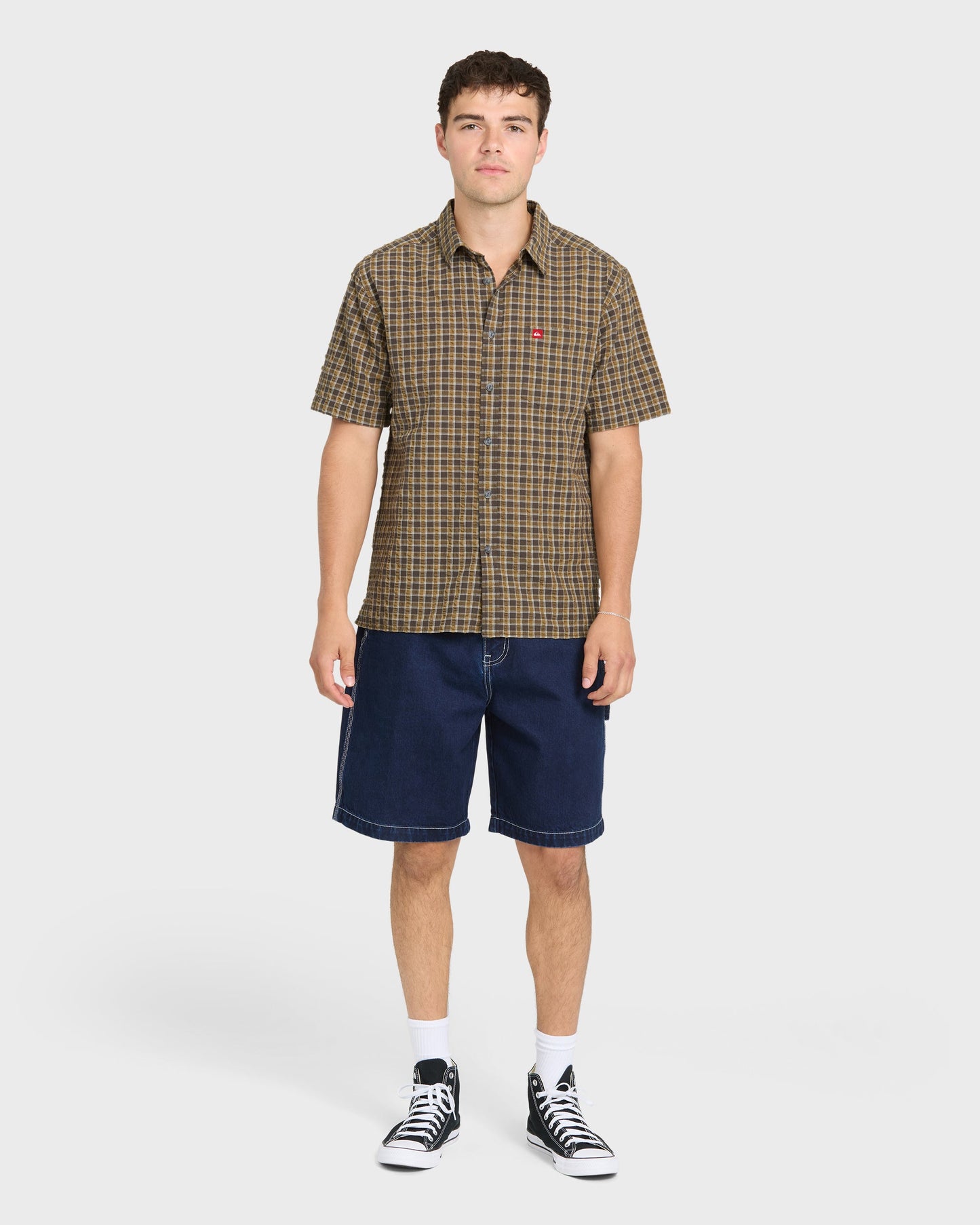 Young Guns Button-Up Short Sleeve Shirt - Major Brown