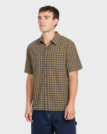 Young Guns Button-Up Short Sleeve Shirt - Major Brown