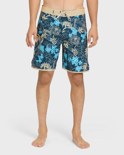 Jetty Bloom 19" Boardshorts - Dark Denim