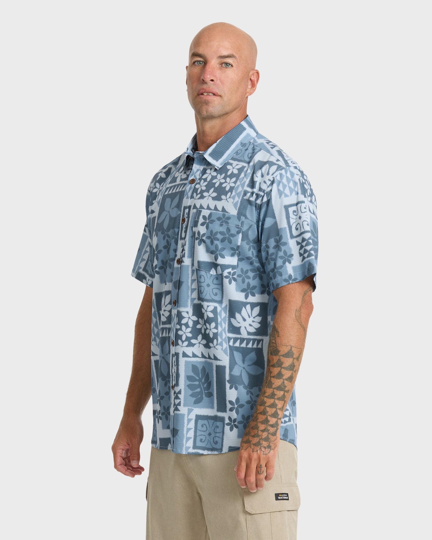 Waterman Sandy Cove Short Sleeve Woven Shirt - Skyway