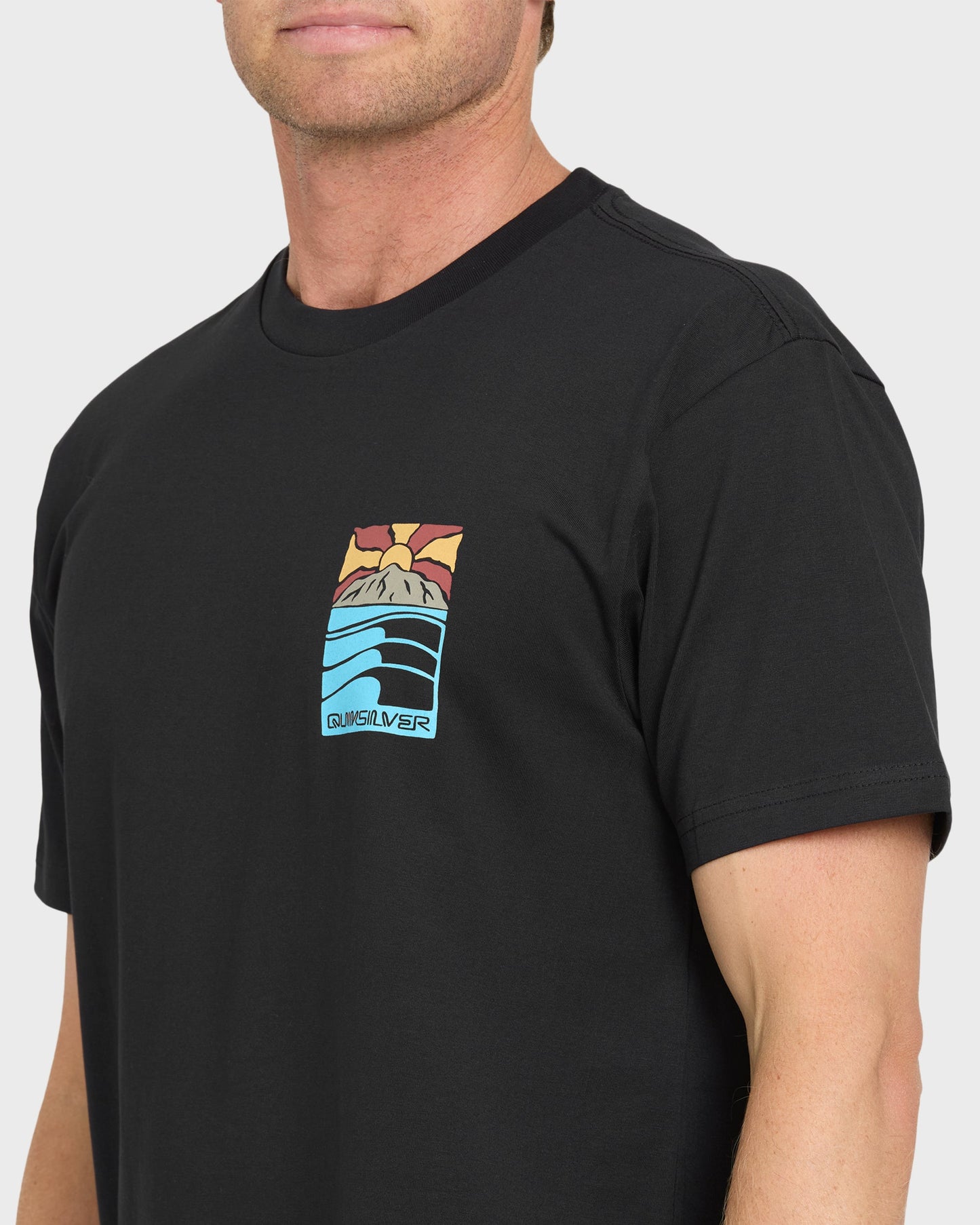 Going Right Classic Short Sleeve Cotton T-Shirt - Black