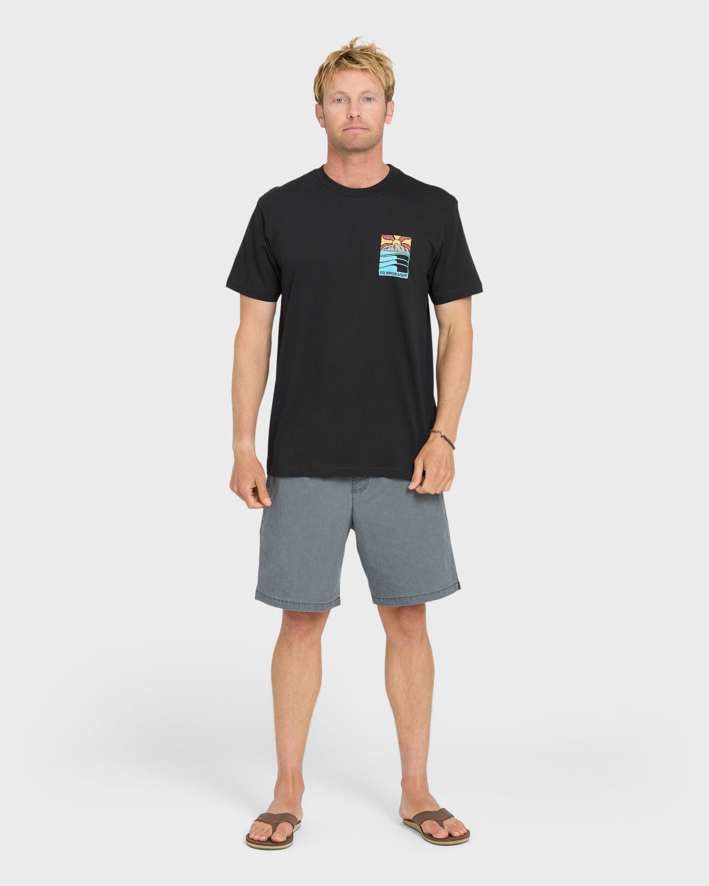 Going Right Classic Short Sleeve Cotton T-Shirt - Black