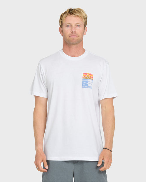 Going Right Classic Short Sleeve Cotton T-Shirt - White