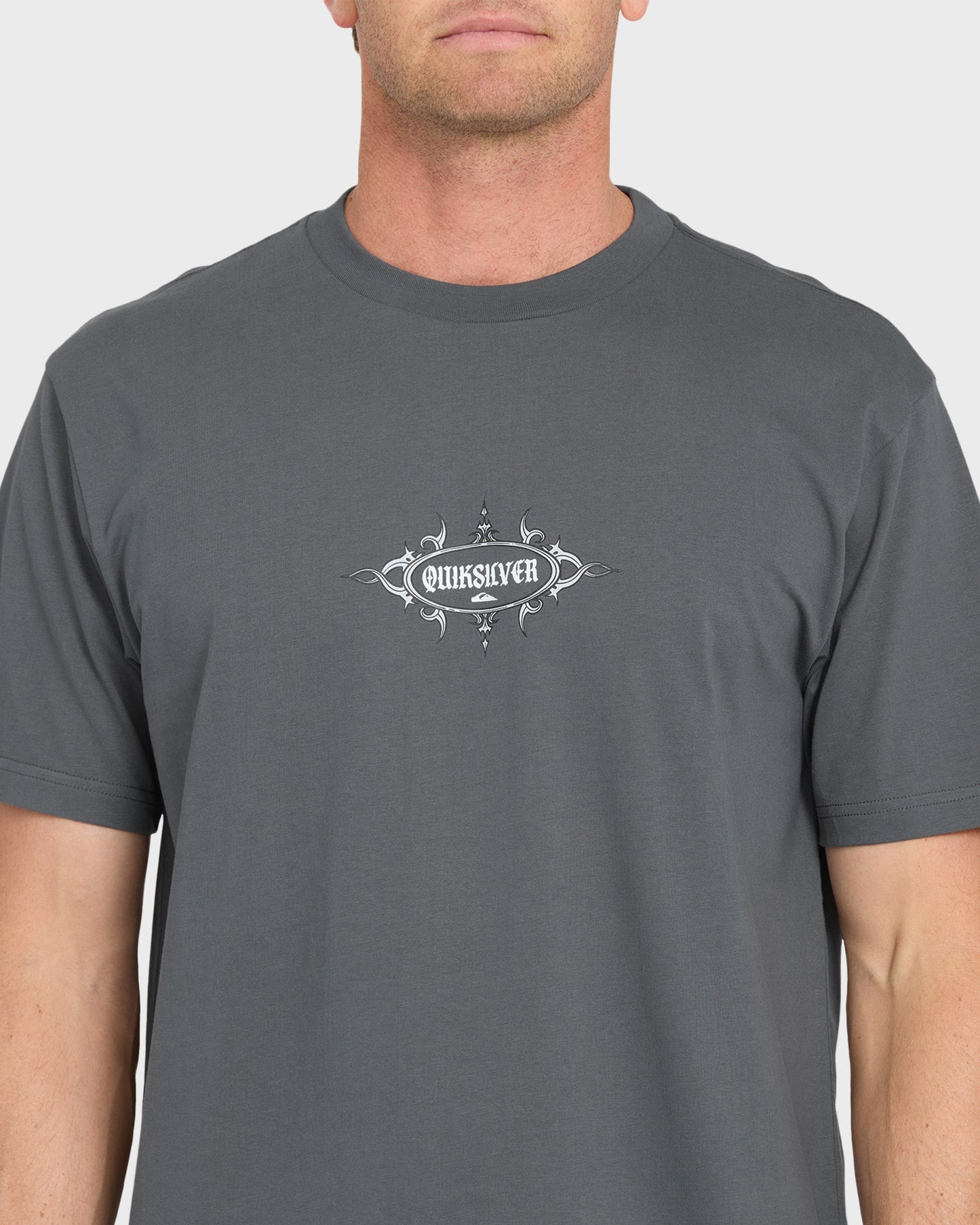 Crest Classic Short Sleeve Knit T-Shirt - Iron Gate