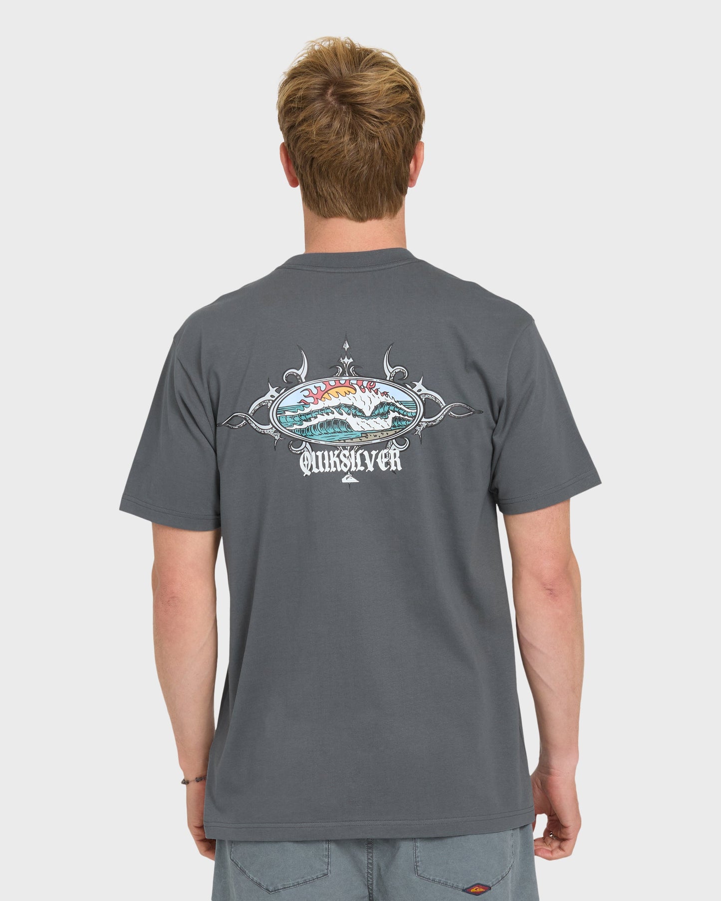 Crest Classic Short Sleeve Knit T-Shirt - Iron Gate